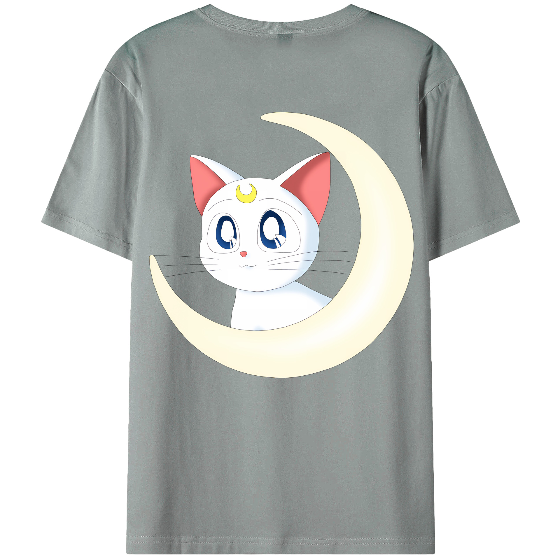 （画像用） 美少女戦士セーラームーン Sailor Moon 綿100％ メンズ半袖Tシャツ（バックプリント） 通気性